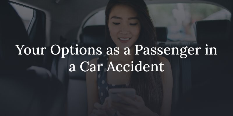 Passenger in a car accident